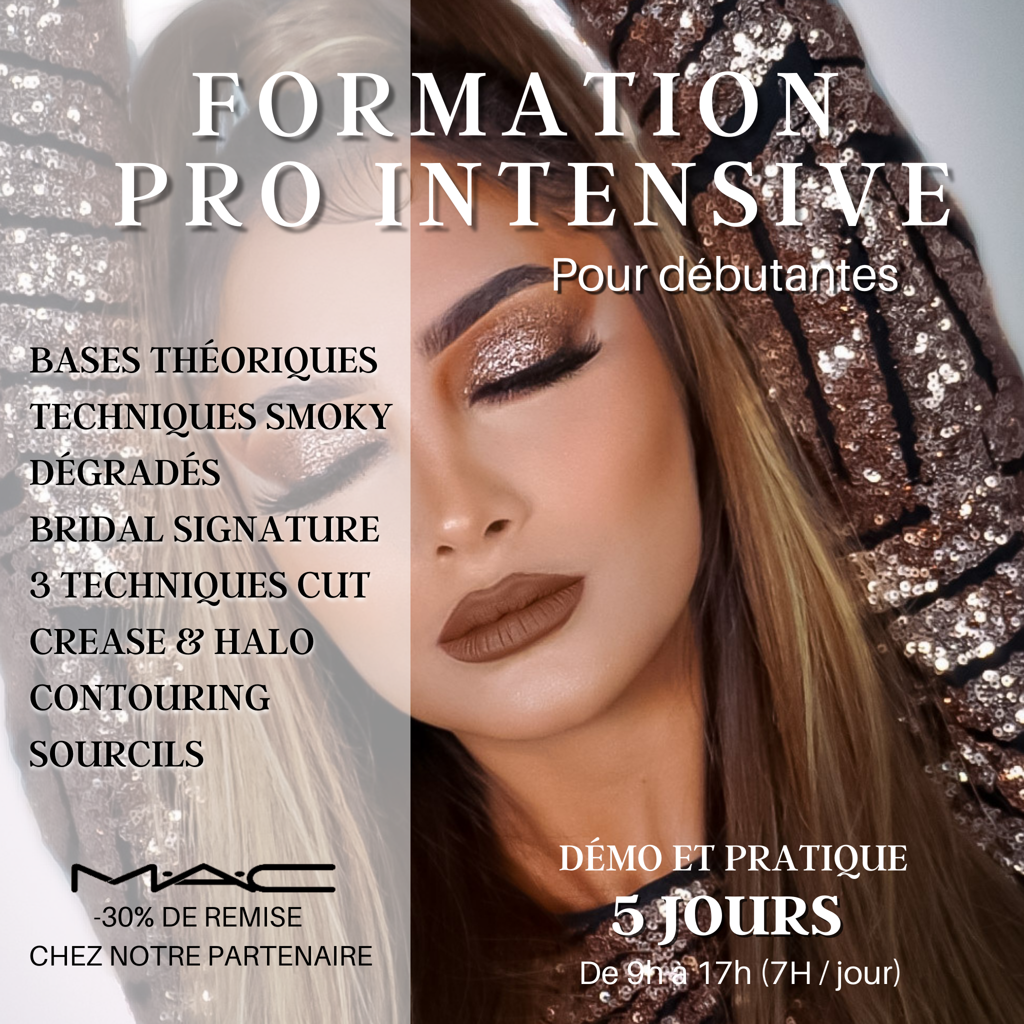 FORMATION MAQUILLAGE INTENSIVE (4 jours) - BY MILIA OHB